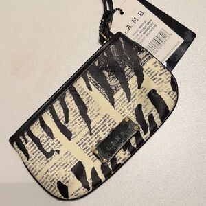 L.A.M.B. Black and Cream Mandalay Wristlet